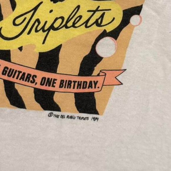 vtg 1990 the del rubio triplets autographed shirt - Picture 4 of 8